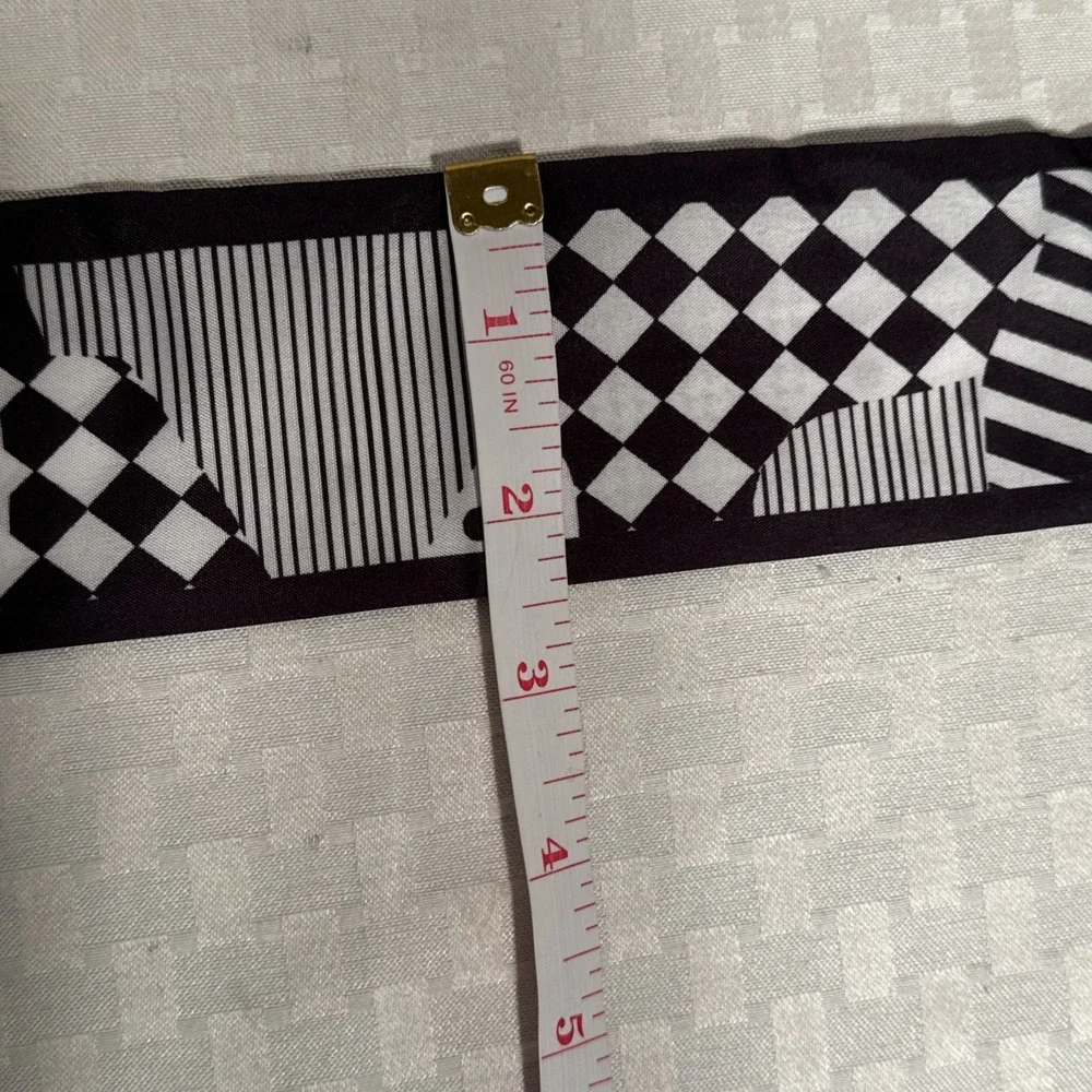 Black and White Abstract Pattern Purse Hair Scarf New